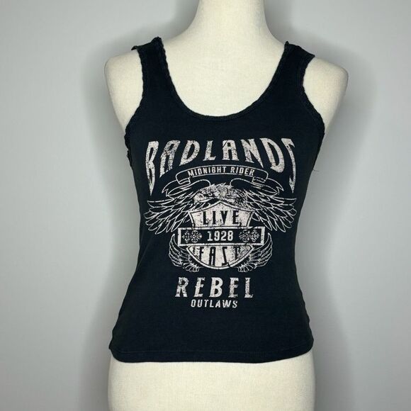 Forever 21- Navy Badlands Graphic Tank Top - Picture 1 of 4